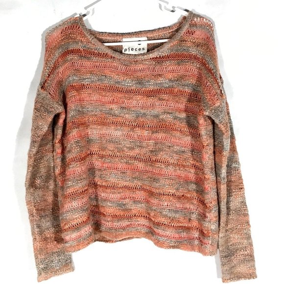 Kensie Sweaters - KENSIE Pieces Knit Cropped Cardigan Sweater Couture Wool Size Large Scoop neck